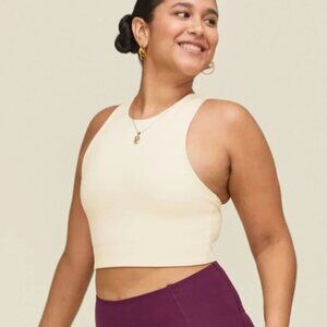Girlfriend Collective Ivory Dylan Tank Sports Bra Size M